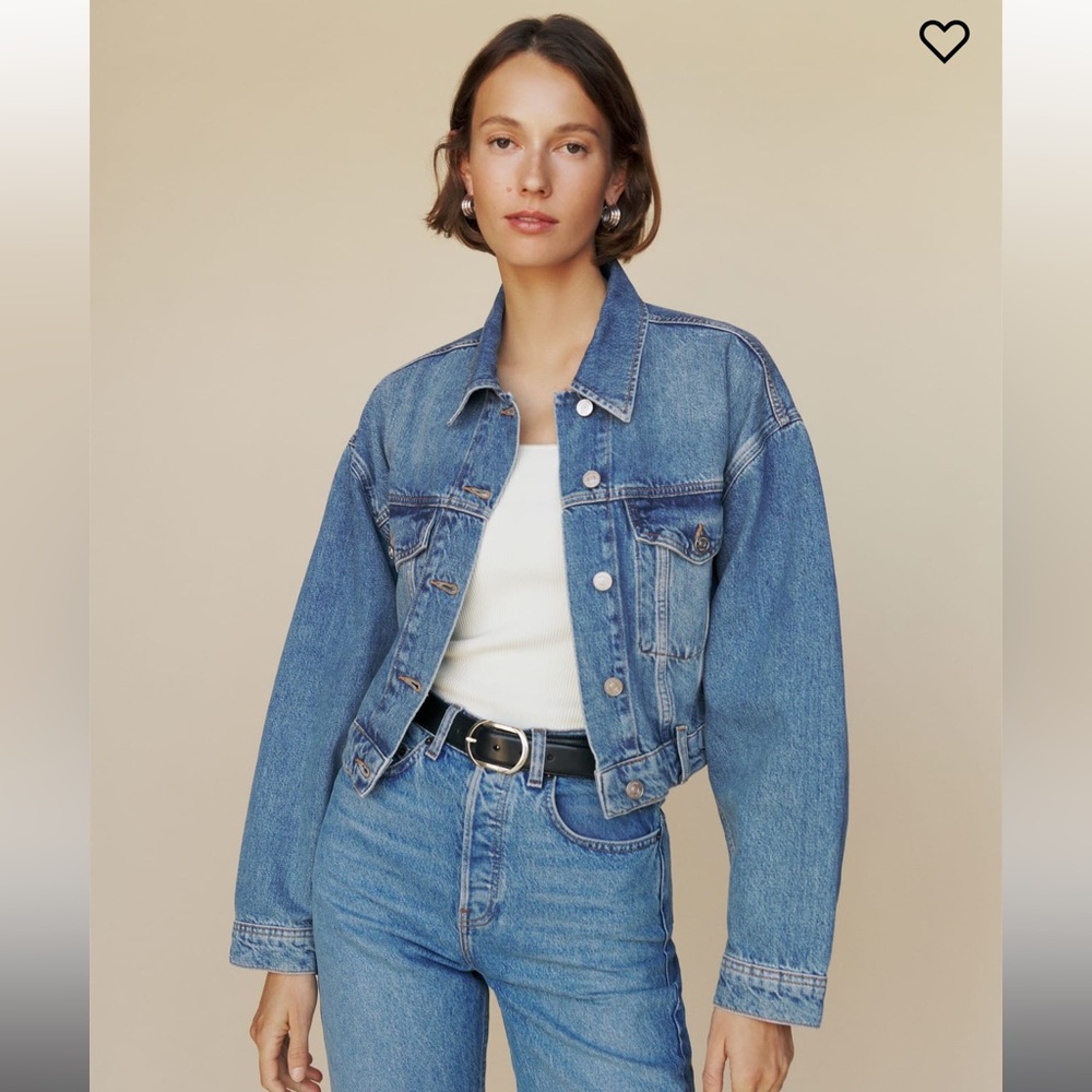 Like New Jori Cropped Denim Jacket - Reformation
